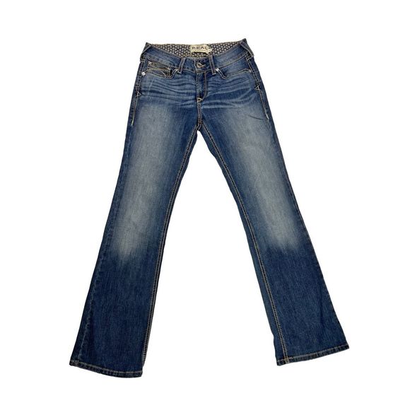 Ariat Denim - Ariat REAL Denim size 29R ladies medium blue wash boot cut jeans